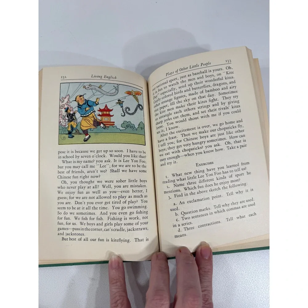 1936 Living English Books Howard R Driggs 3rd 4th Grade Vintage Textbooks Set 2